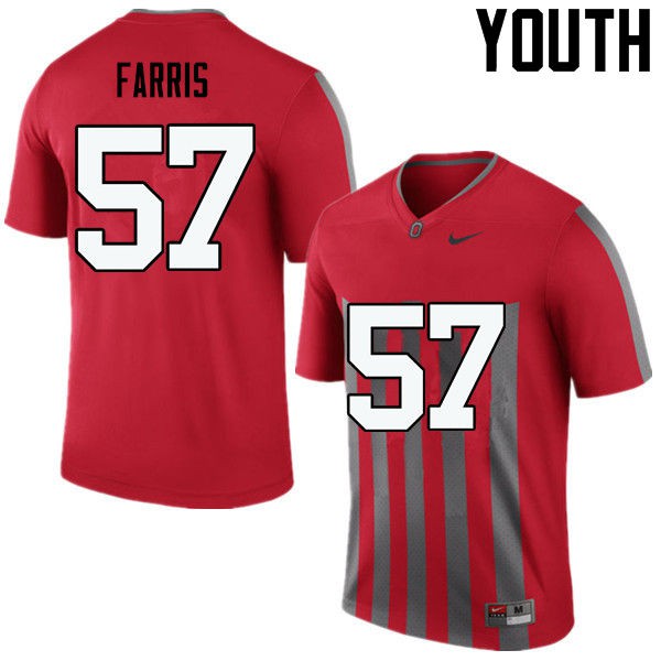 Ohio State Buckeyes #57 Chase Farris Youth Alumni Jersey Throwback OSU59211